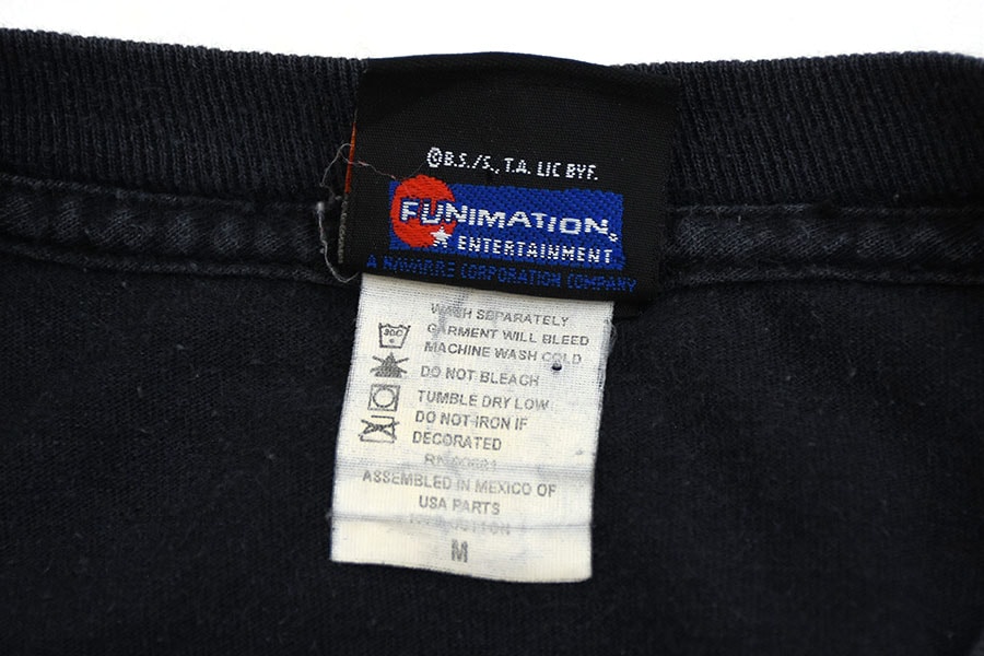 00's DRAGON BALL Z 袖プリント入り Tシャツ ブラック 表記(M)