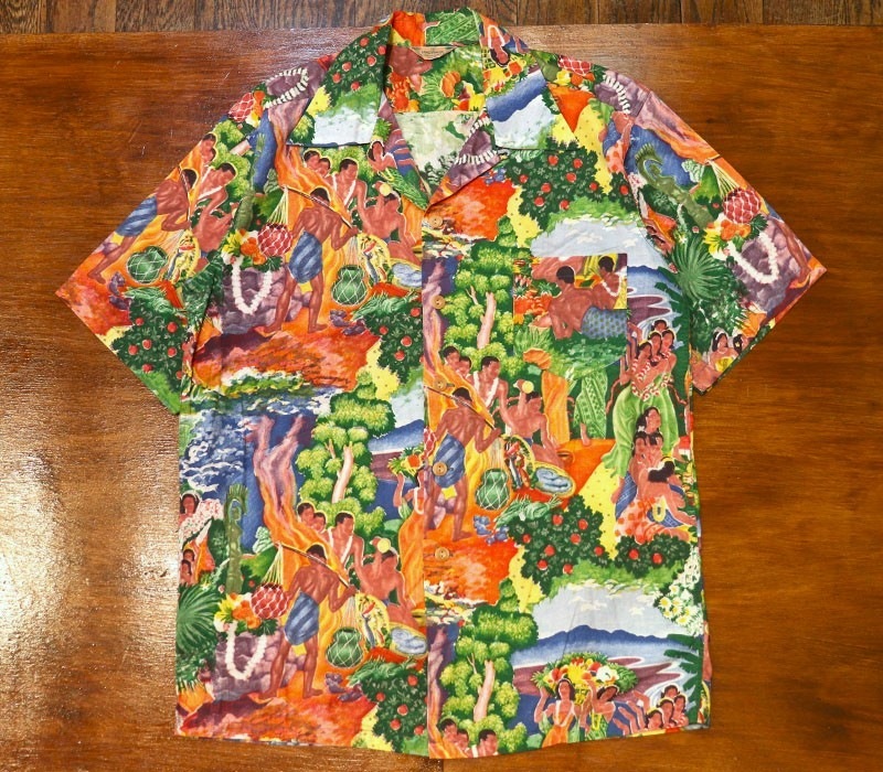 1950s HAWAIIAN SHIRT , SAVAGE , Size  M