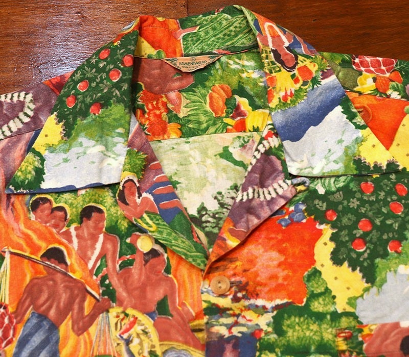 1950s HAWAIIAN SHIRT , SAVAGE , Size  M