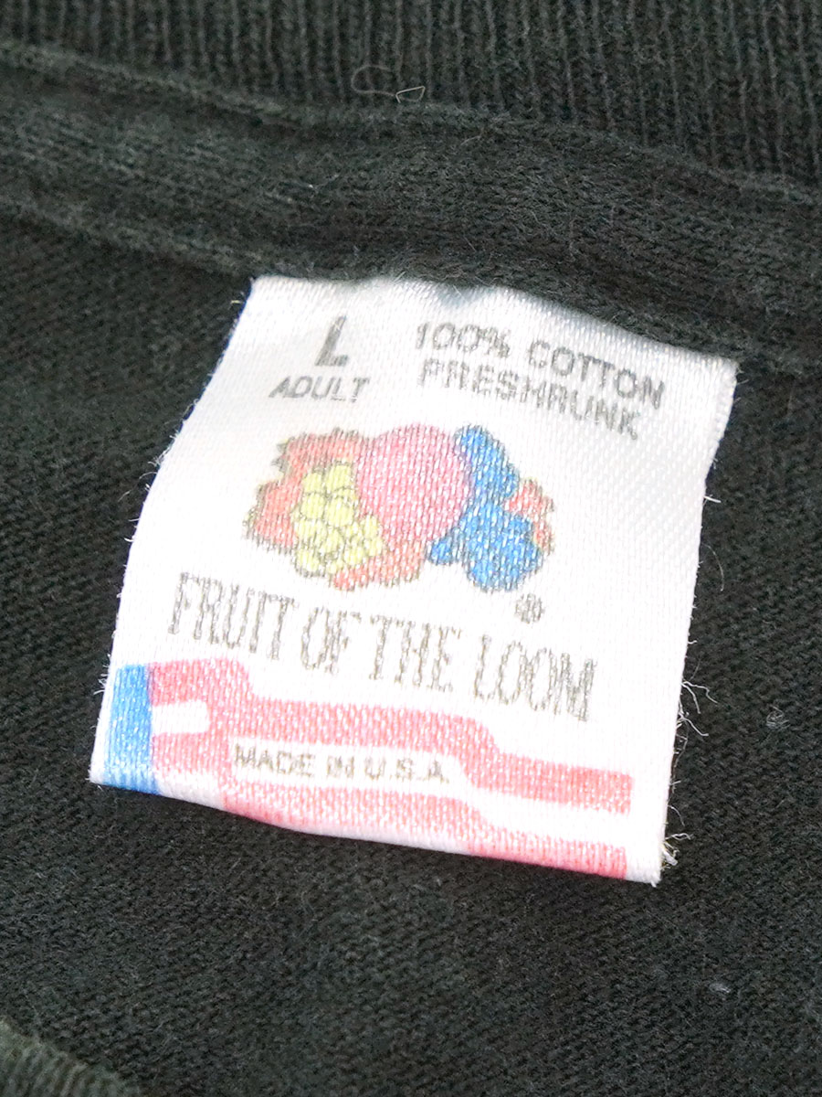 90's FRUIT OF THE LOOM ''JOE COOL'' Tシャツ ブラック 表記(L) USA製