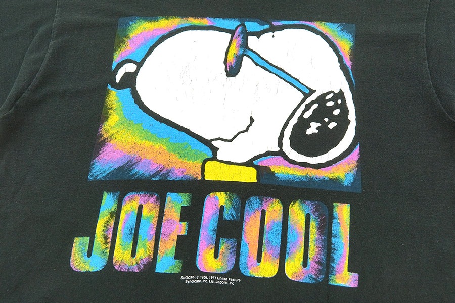90's FRUIT OF THE LOOM ''JOE COOL'' Tシャツ ブラック 表記(L) USA製