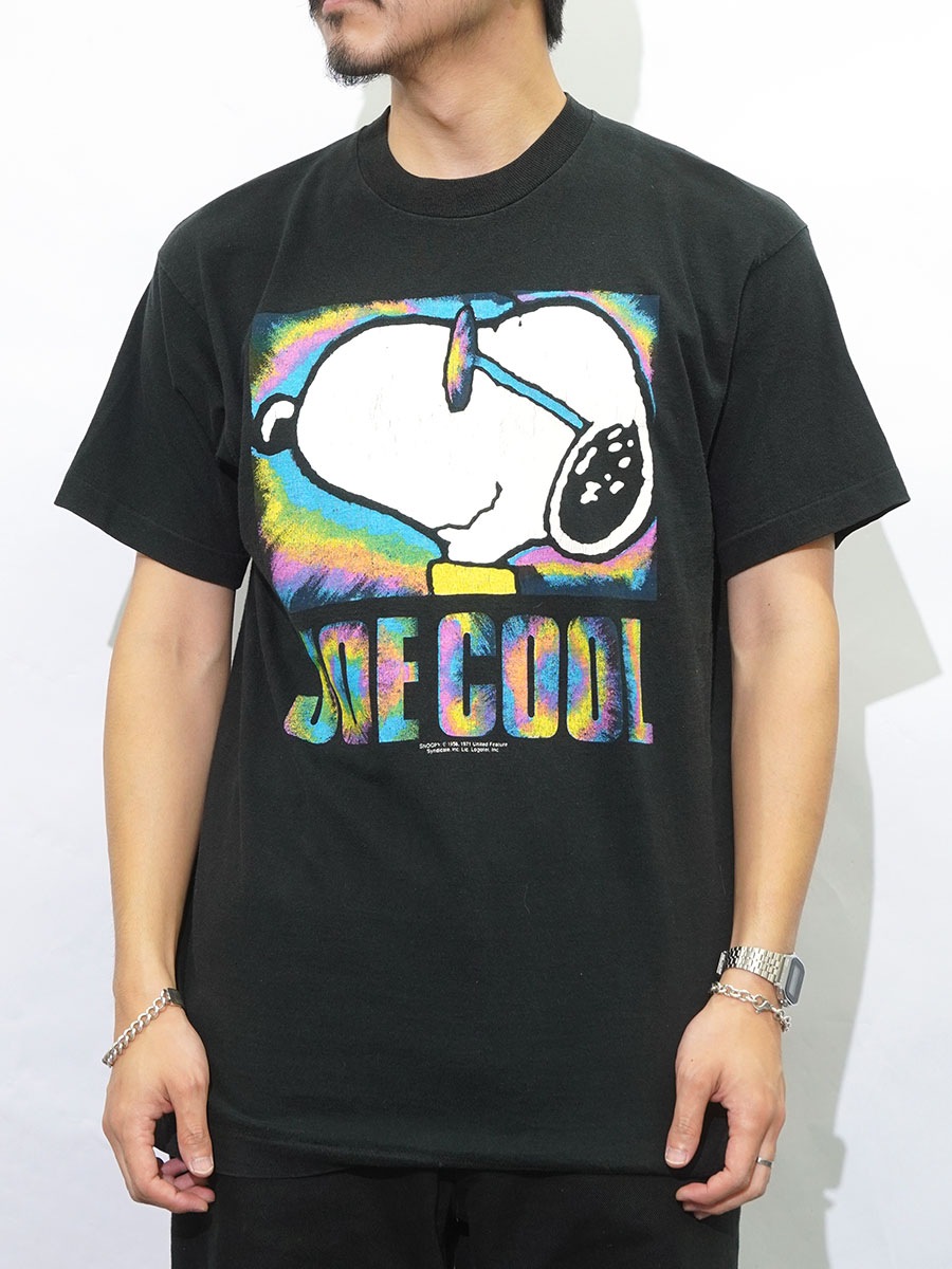 90's FRUIT OF THE LOOM ''JOE COOL'' Tシャツ ブラック 表記(L) USA製