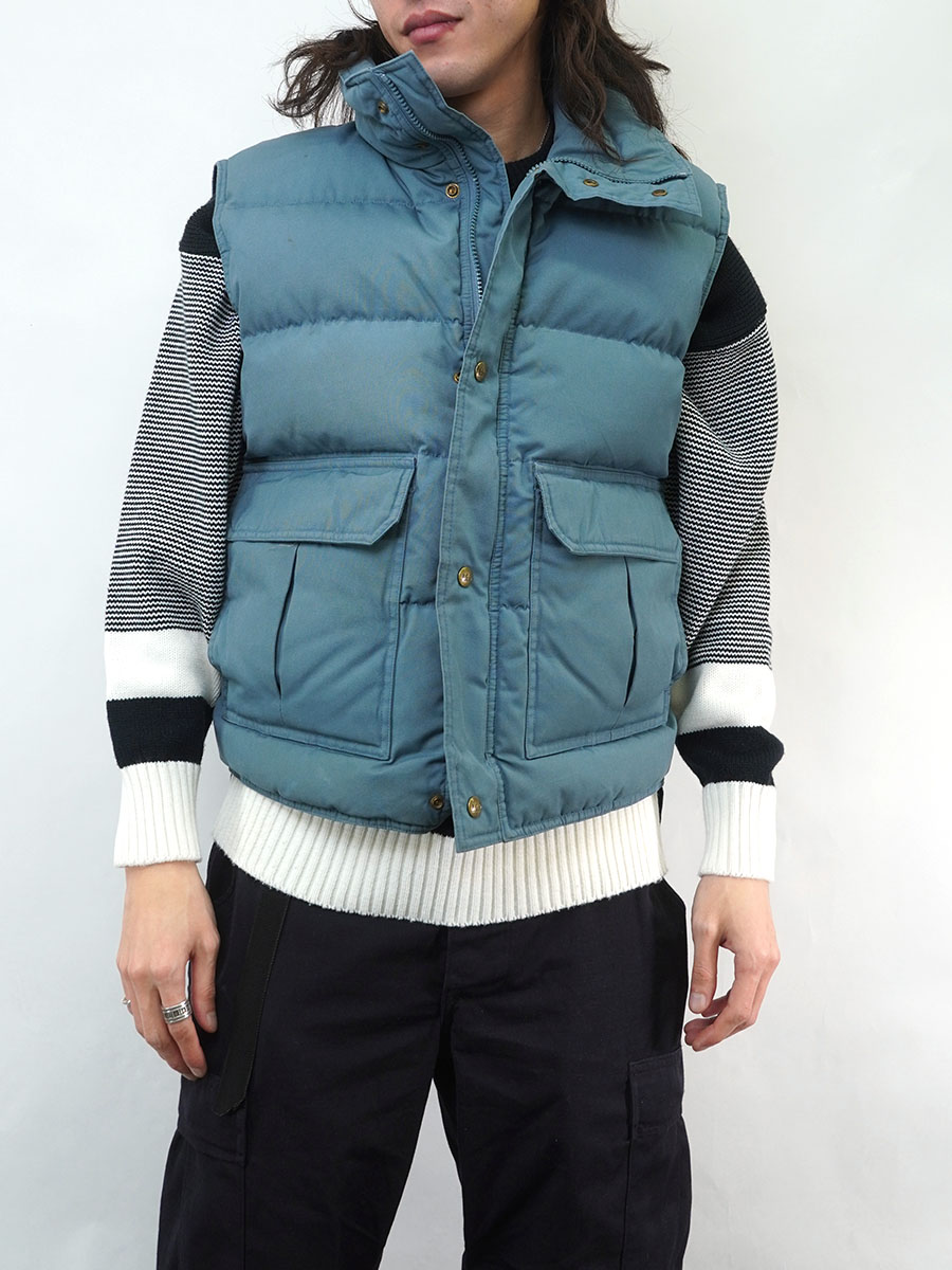 80's REI 2ポケ ダウンベスト ホライゾンブルー 実寸(M位) | すべての