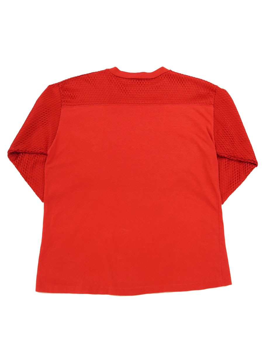 80's Artex ''BUDMAN'' メッシュ切り替え 七分袖Tシャツ 表記(M)