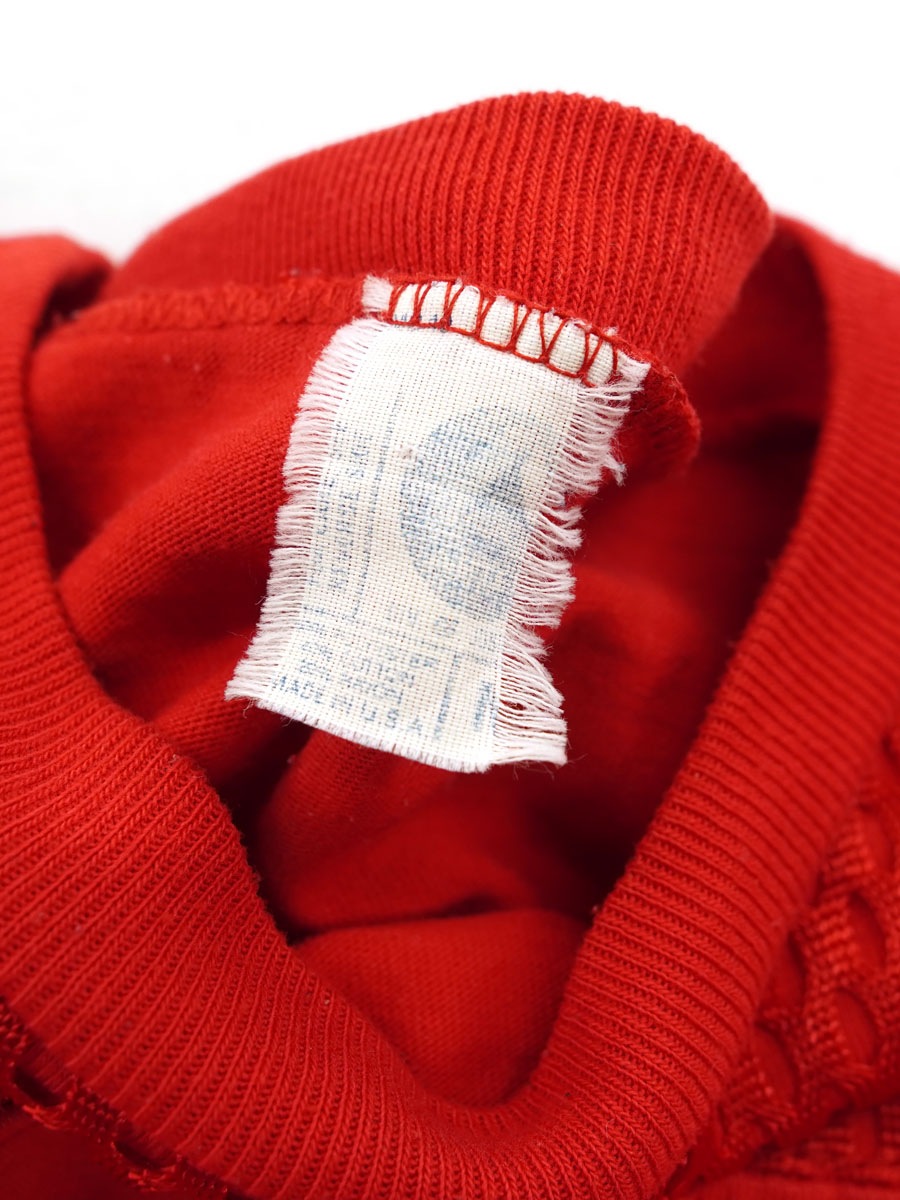 80's Artex ''BUDMAN'' メッシュ切り替え 七分袖Tシャツ 表記(M)