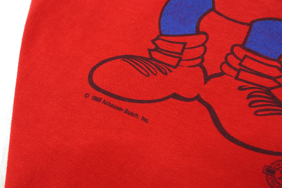 80's Artex ''BUDMAN'' メッシュ切り替え 七分袖Tシャツ 表記(M)