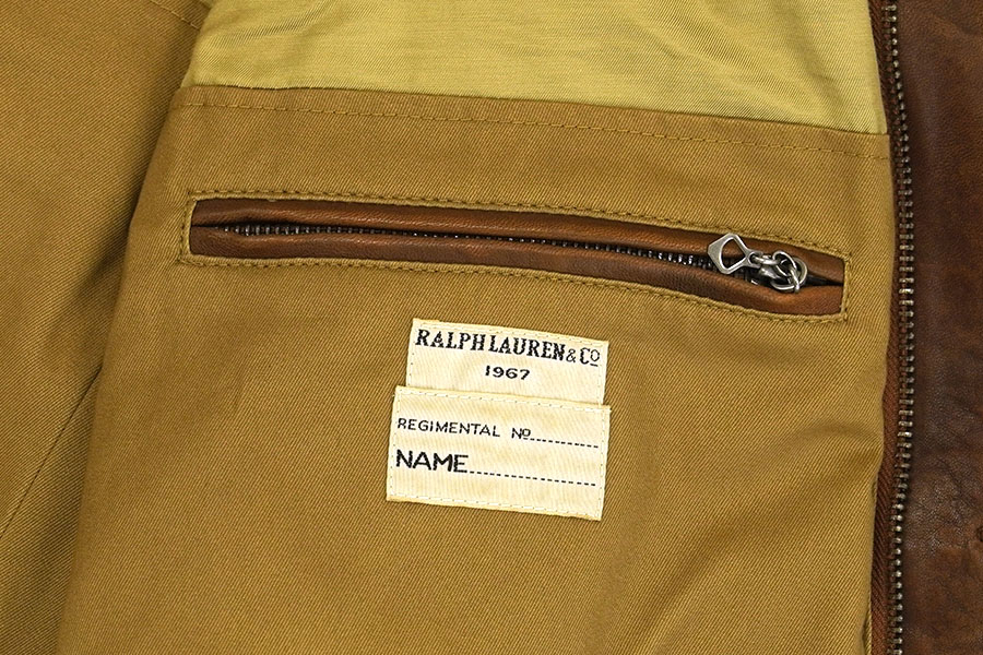 ラルフローレン M-41タイプ レザージャケット ブラウン 表記(XL