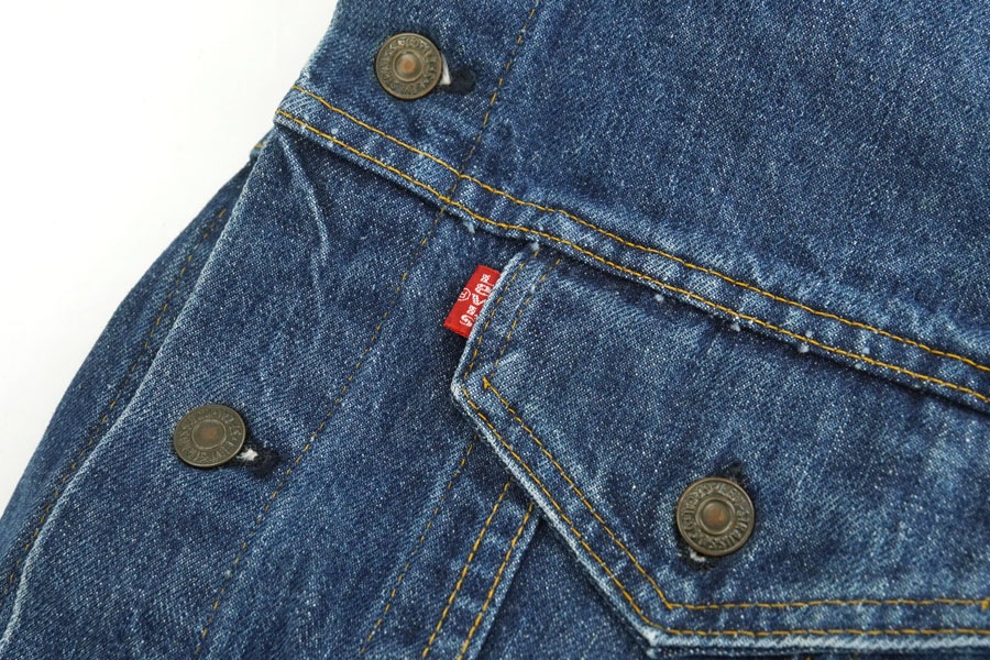 70's Levi's 70505 スモールe デニムジャケット 70's Levi's 70505 スモールe デニムジャケット 濃紺 実寸(40位
