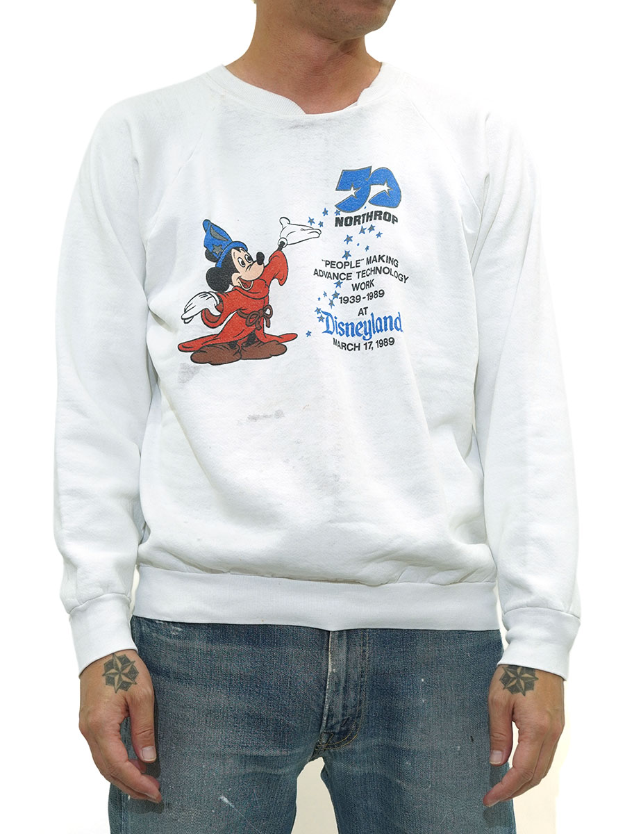 80'S FRUIT OF THE LOOM ''50 NOTRTHROP DISNEYLAND'' RAGLAN SLEEVE
