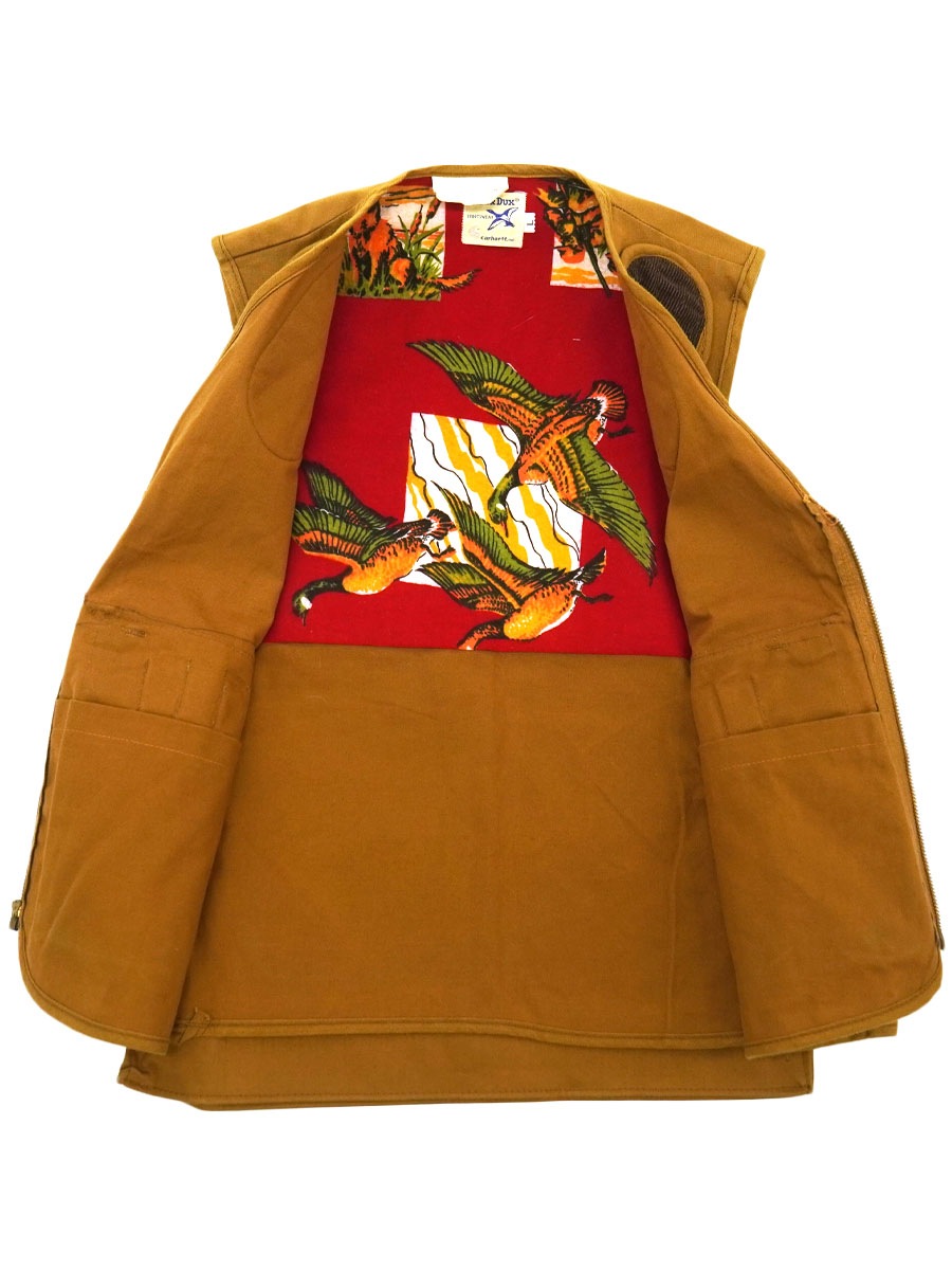 50's～ CARHARTT SUPER DUX ブラウンダック ハンティングベスト 表記(L