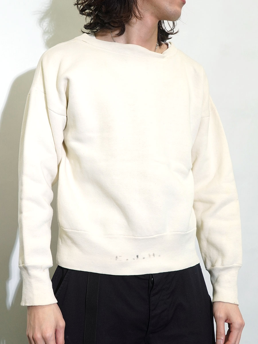 50'S～ SPORTSWEAR ''USN'' WATER PRINT SWEAT SHIRT (SIZE. MEDIUM) 