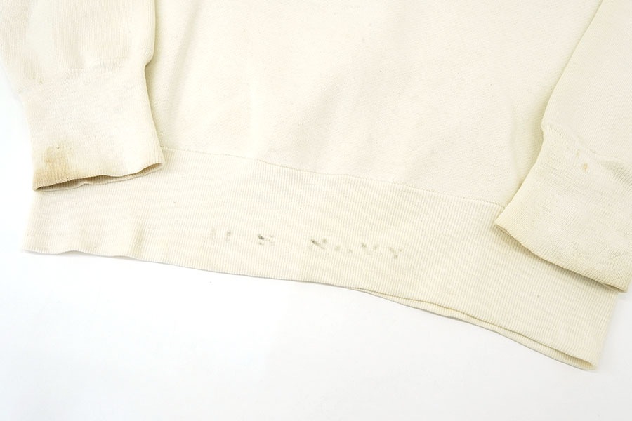 50'S～ SPORTSWEAR ''USN'' WATER PRINT SWEAT SHIRT (SIZE. MEDIUM) 