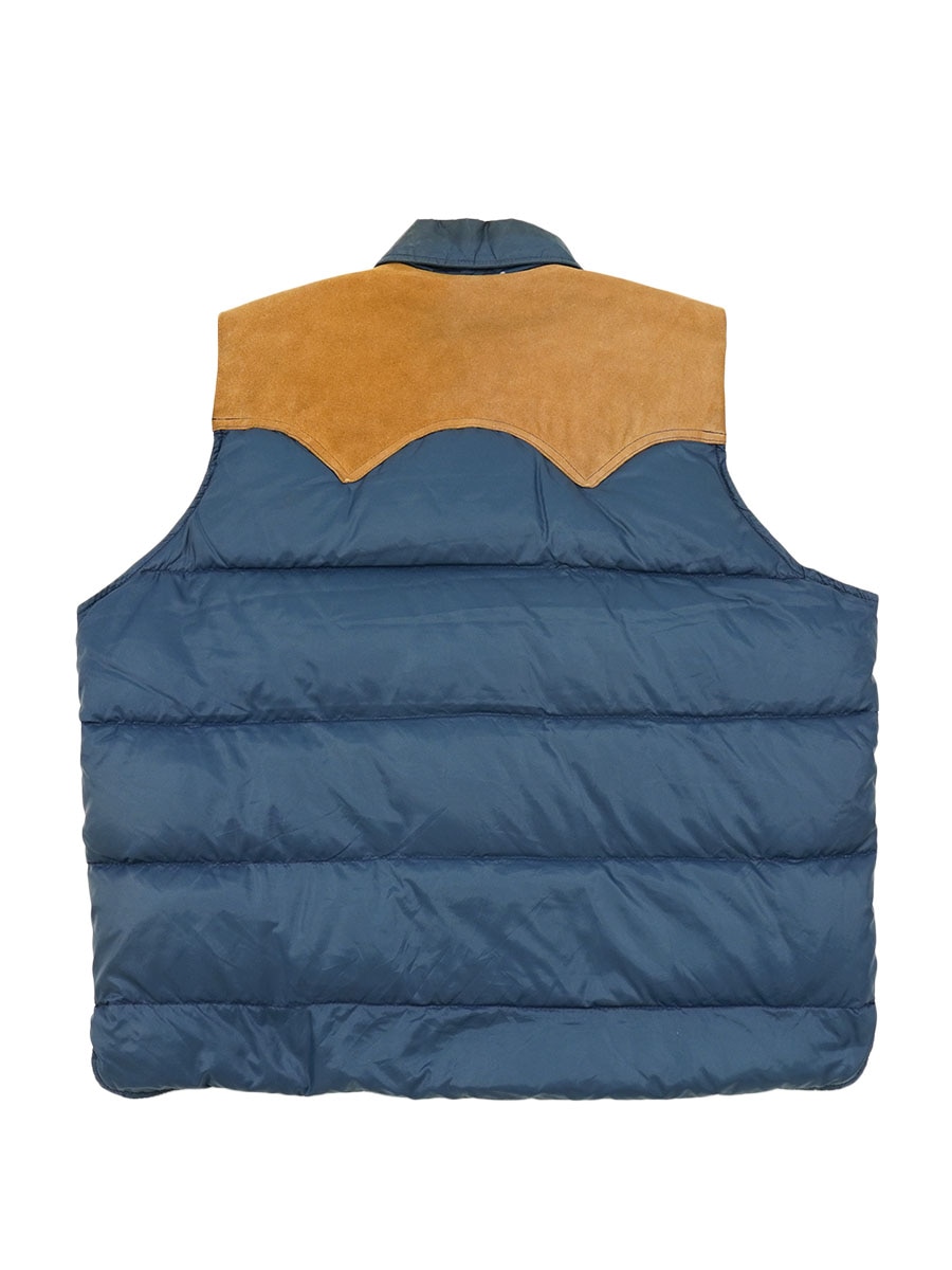 80's Woolrich ウエスタンヨーク 2ポケ ダウンベスト ネイビー 表記(XL
