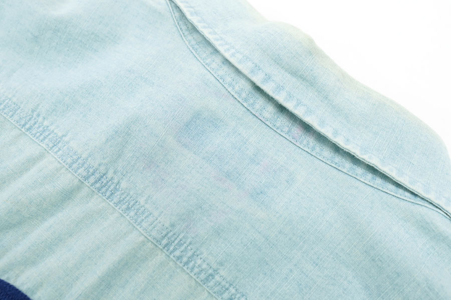 ラルフローレン ''P・R・L・C'' チェーン刺繍 シャンブレーシャツ 表記