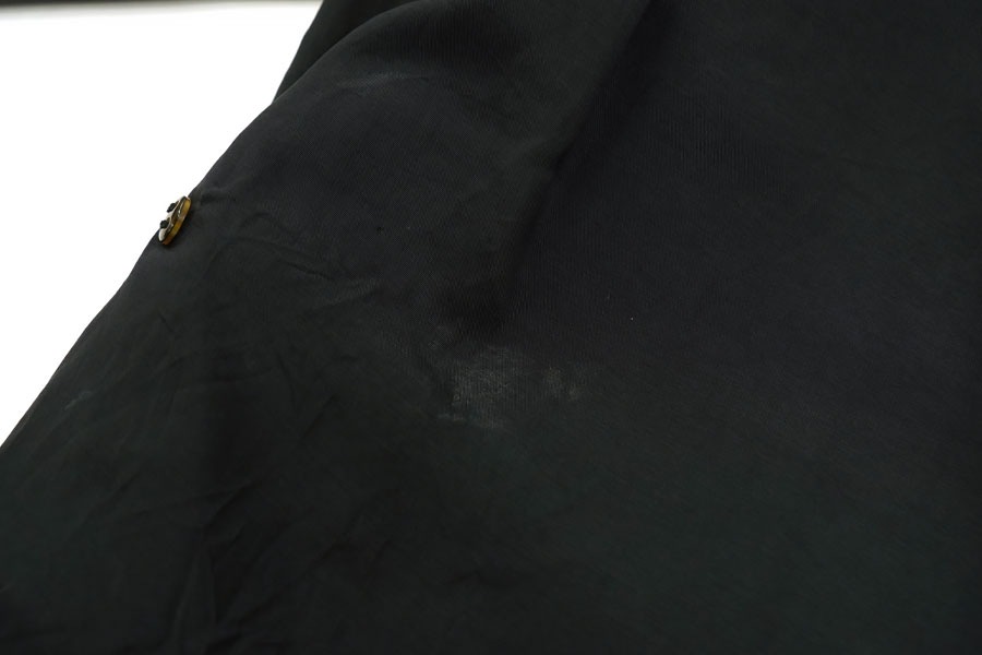 90's GIORGIO ARMANI 黒タグ レザーPコート MADE IN ITALY 表記(56