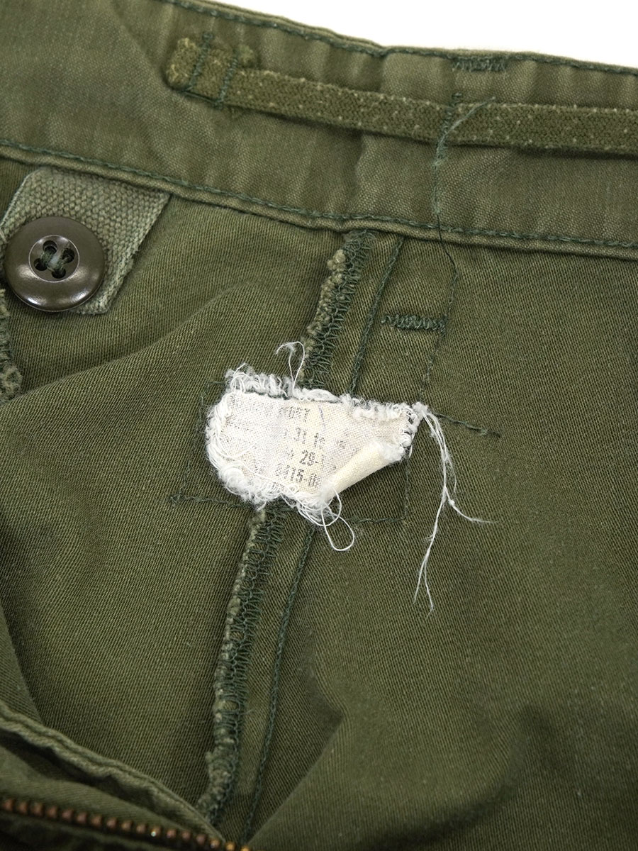 70's U.S.ARMY M-65 フィールドパンツ 実寸(MEDIUM-SHORT位