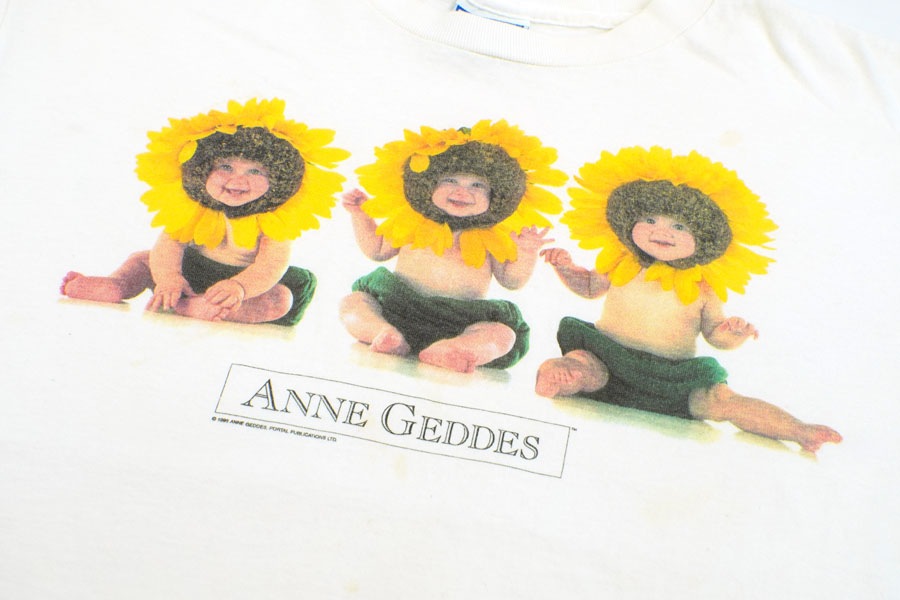 あ*あ様 【入手困難】90s Anne Geddes フォトプリント Tシャツ 90s 90年代 アンゲデス 写真 フォト アートTシャツ | ビンテージ