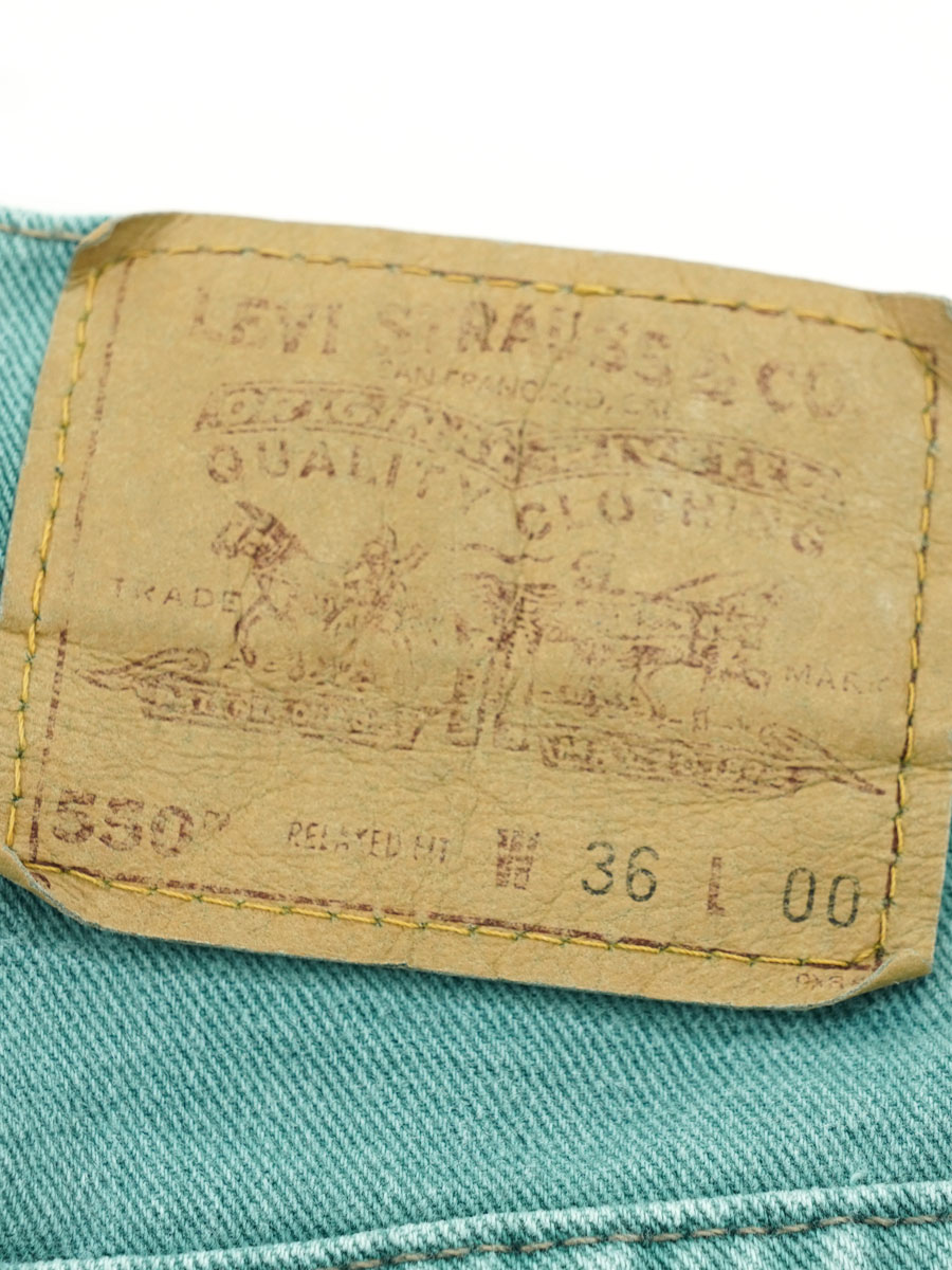 90's Levi's 550 オリジナルショーツ グリーン 表記(36) USA製