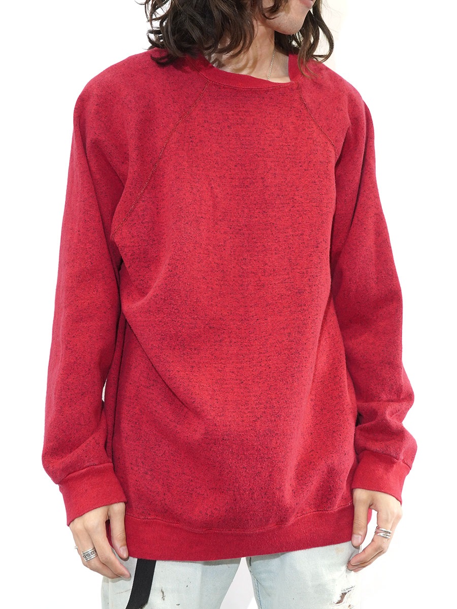 80'S SWEATS APPEAL BY TULTEX RUGLAN SLEEVE SWEAT SHIRT HEATHER RED (SIZE.XX LARGE) MADE IN USA
