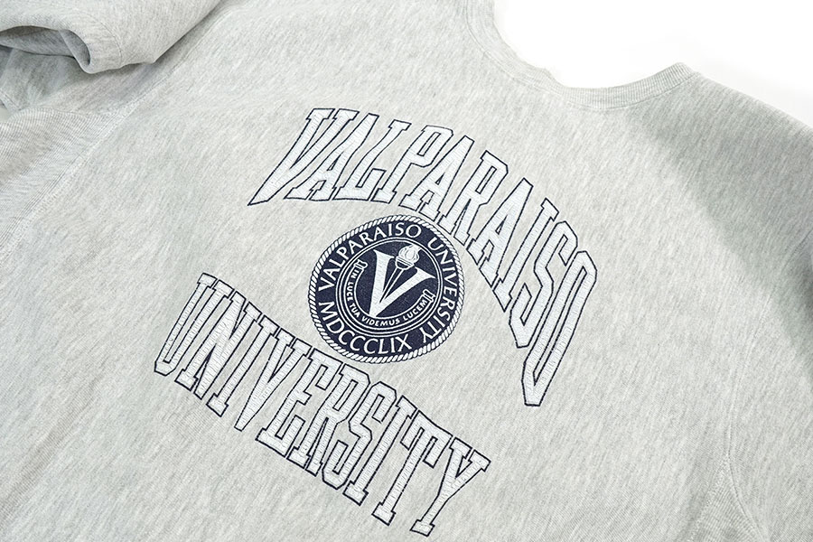 90's 刺繍タグ チャンピオンRW ''VALPARAISO UNIVERSITY'' 3段プリント 表記(XXL) USA製