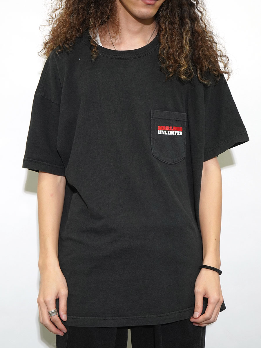 90's UNLIMITED Marlboro ''Lizard'' ポケットTシャツ 表記(XL