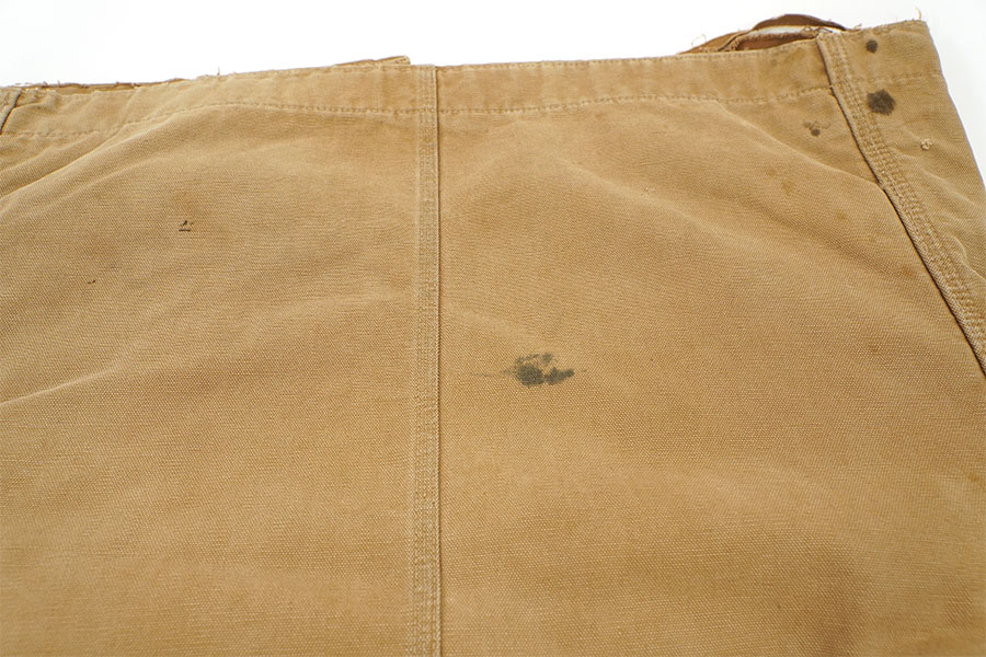 70's プリントタグ カーハート 襟コーズ 裏ブランケットライナー ダックカバーオール 表記(44L)