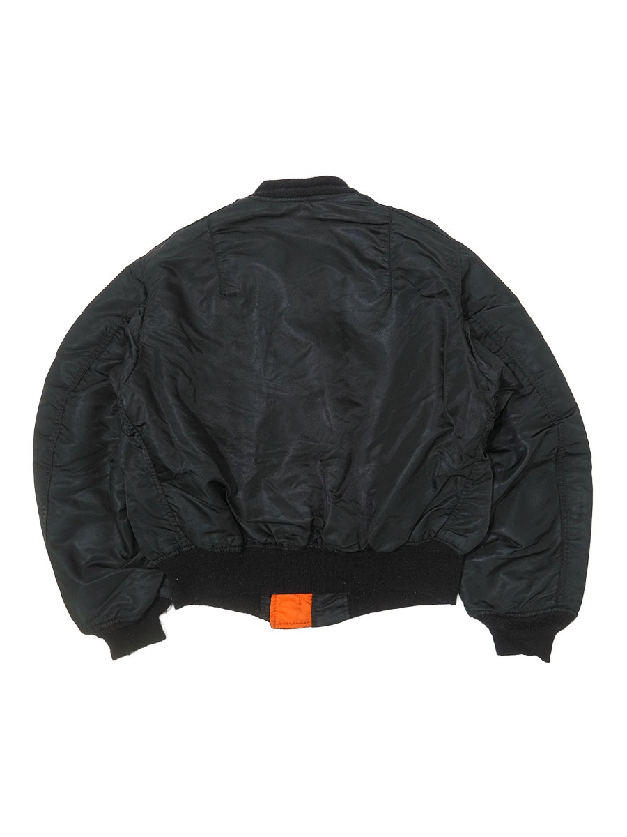 USA製 ALPHA INDUSTRIES MA-1 フライトジャケット ブラック 表記(LARGE