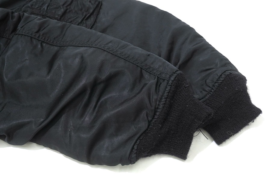 USA製 ALPHA INDUSTRIES MA-1 フライトジャケット ブラック 表記(LARGE