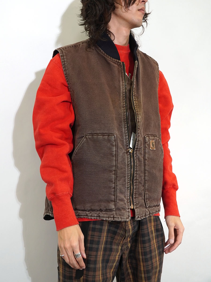 カーハート ダックベスト ダークブラウン 表記(XL) MEXICO製