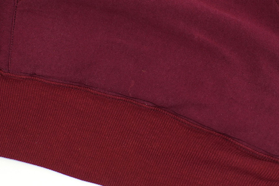 80's～ RUSSELL ''MISSISSIPPI'' 3段プリント Wフェイス スウェットパーカ ワインレッド 表記(L) 