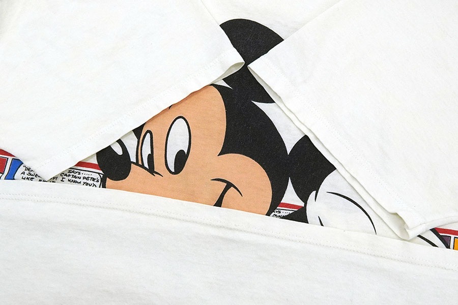90's Velva Sheen ''ミッキーマウス'' 両面プリント Tシャツ ホワイト 表記(XL) USA製