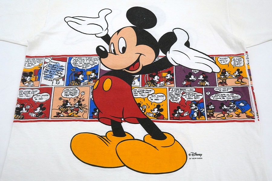 90's Velva Sheen ''ミッキーマウス'' 両面プリント Tシャツ ホワイト 表記(XL) USA製