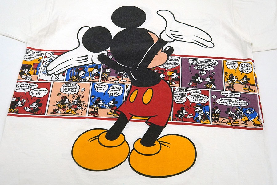 90's Velva Sheen ''ミッキーマウス'' 両面プリント Tシャツ ホワイト 表記(XL) USA製