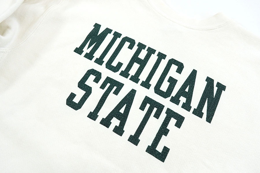 80's プリントタグ チャンピオンRW ''MICHIGAN STATE'' 染み込み 表記