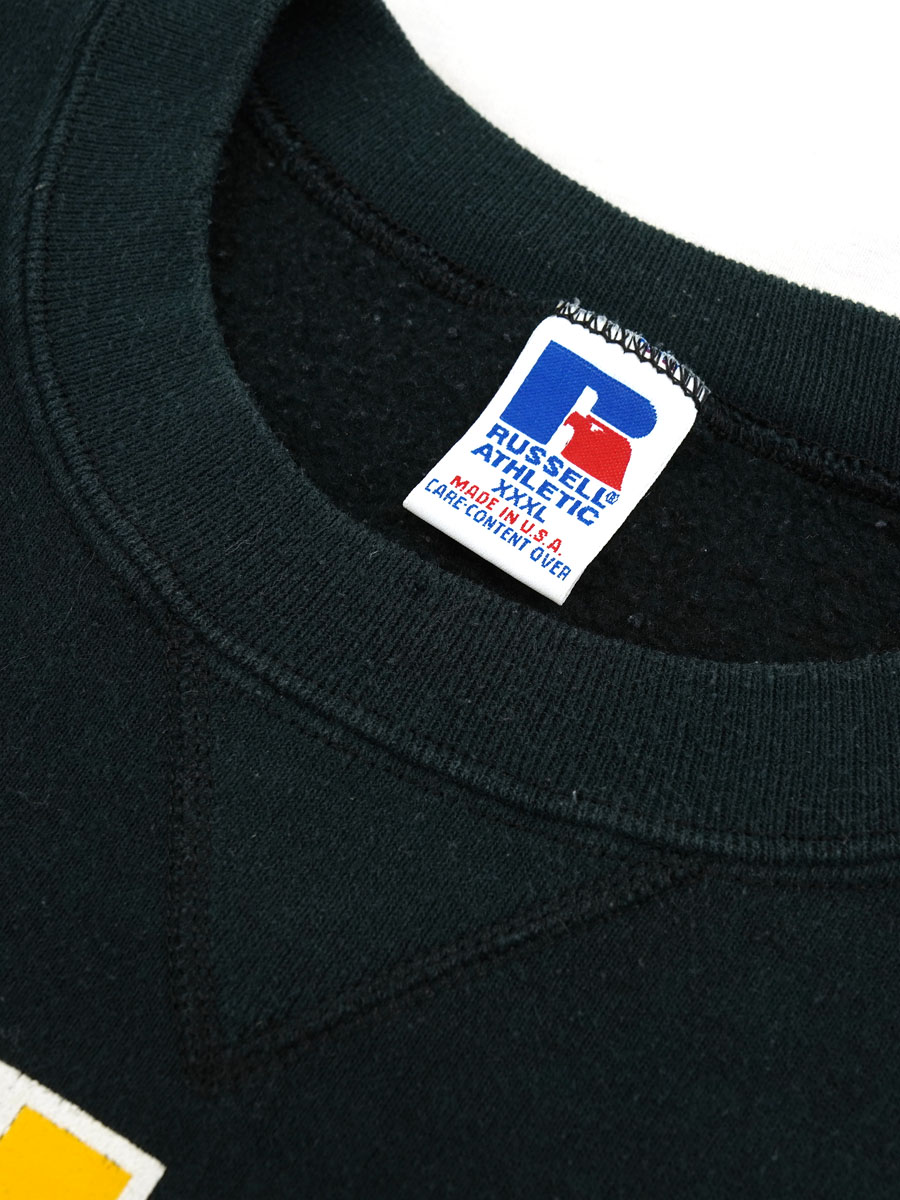 80s russell athletic 3段プリントスウェット 前v 90's RUSSELL ATHLETIC ''LITHONIA BULLDOGS'' 3段プリント 前V