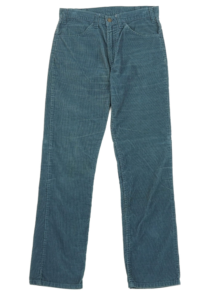 80'S LEVI'S 519 CORDUROY PANTS SLATE BLUE (SIZE.W32 L32)　