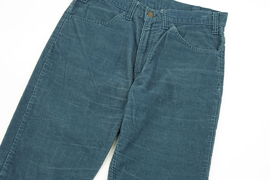 80'S LEVI'S 519 CORDUROY PANTS SLATE BLUE (SIZE.W32 L32)　