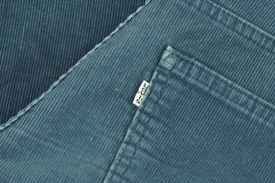 80'S LEVI'S 519 CORDUROY PANTS SLATE BLUE (SIZE.W32 L32)　