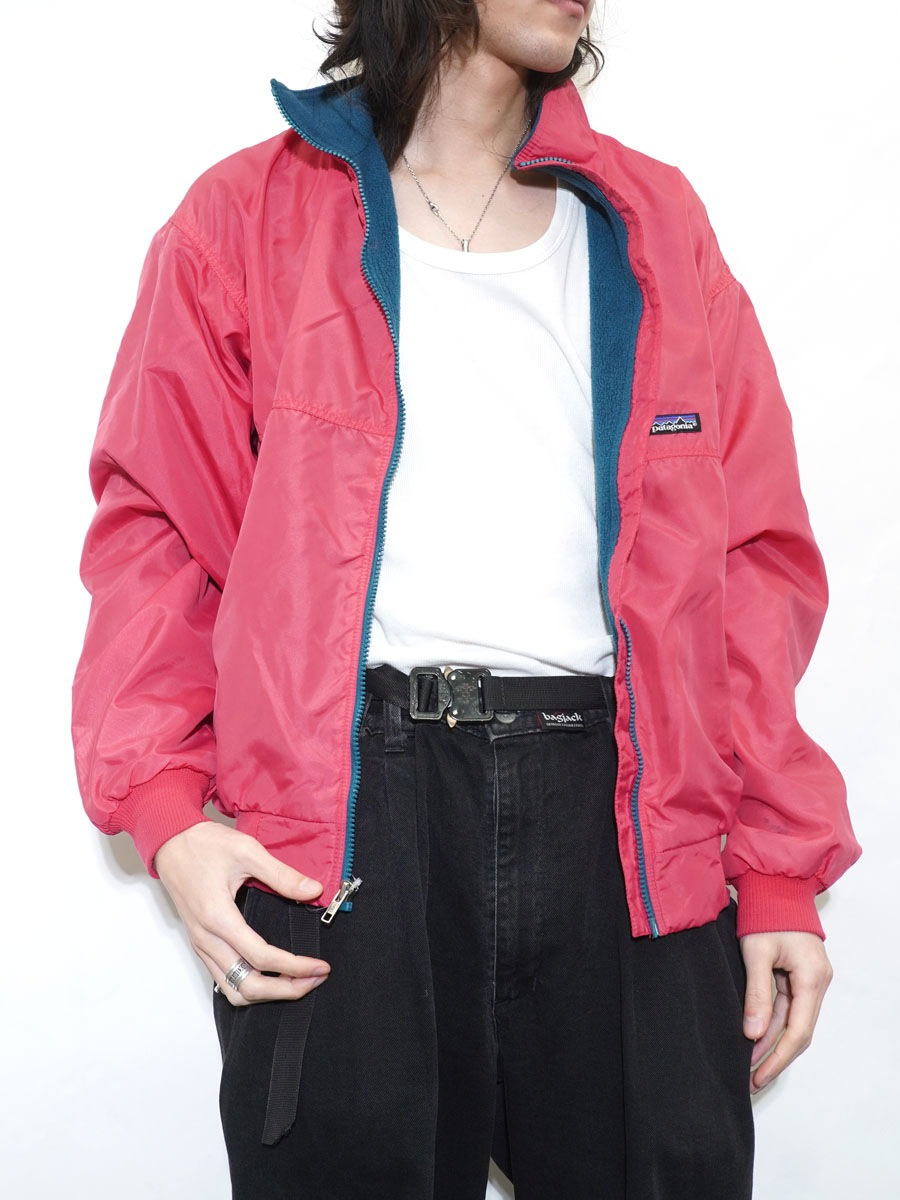 90 パタゴニア シェルドキャプリーンジャケット ハイビスカス 表記(M