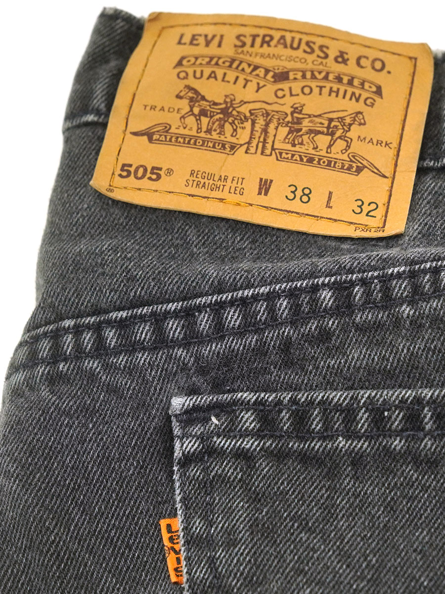 90'S LEVI'S 505 BLACK JEANS (SIZE.W38 L32) MADE IN USA | NEW ITEM