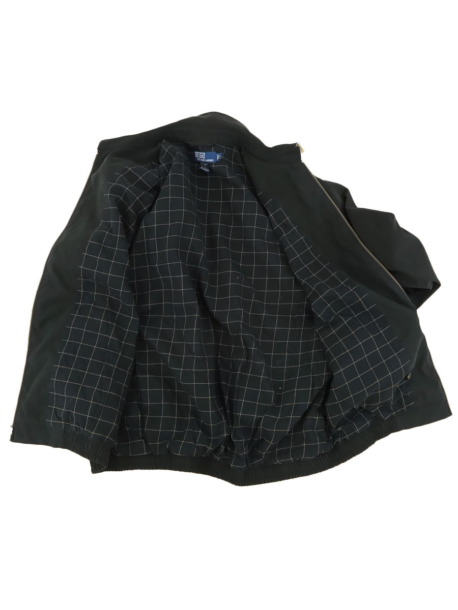 美品✨ ポロ ラルフローレン スウィングトップ チェック ブルゾン 黒 現行タグ ラルフローレン スウィングトップ 裏ウィンドウ・ペンチェック
