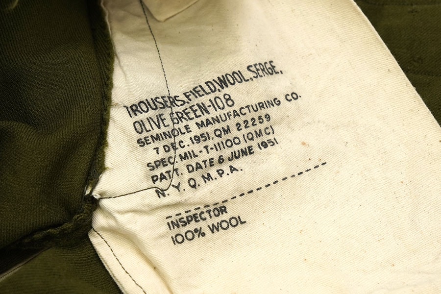 50's U.S.ARMY M-1951 ウール フィールドトラウザーズ オリーブ