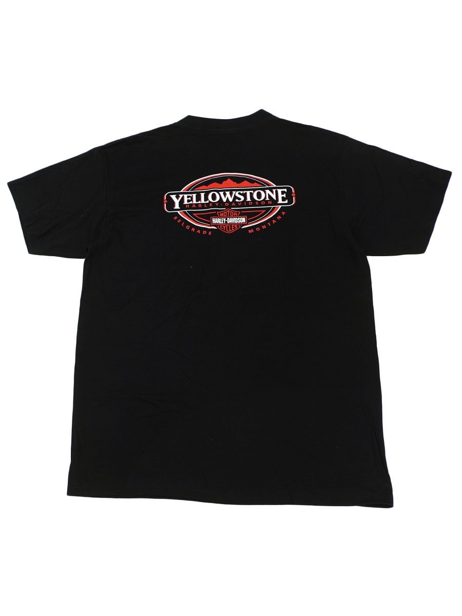 【USA製】両面　Harley-Davidson 90s イーグル 90's HARLEY-DAVIDSON イーグル ''YELLOWSTONE'' 両面プリントT
