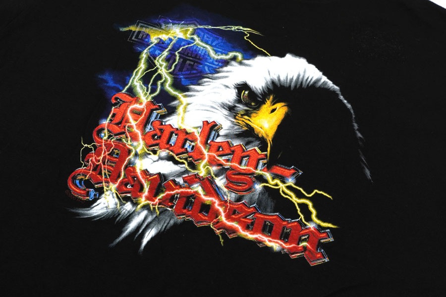 【USA製】両面　Harley-Davidson 90s イーグル 90's HARLEY-DAVIDSON イーグル ''YELLOWSTONE'' 両面プリントT