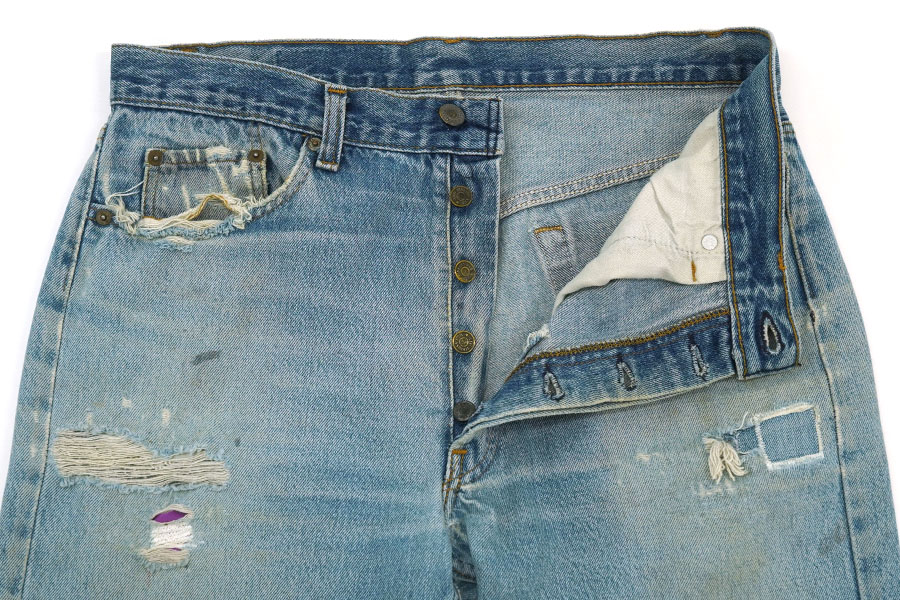80'S LEVI'S 501 JEANS CRASH (APPROX.W34 L29)