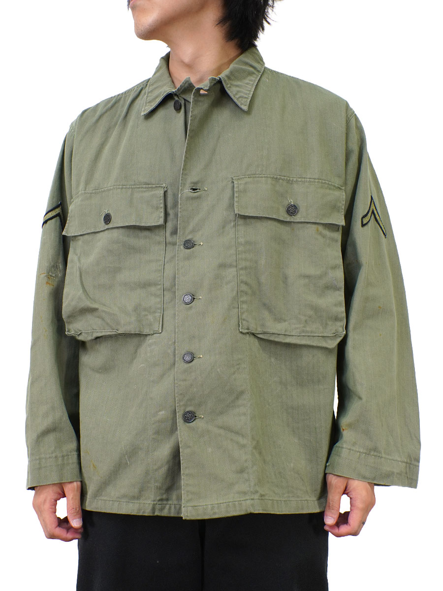 40's M-43 HBT ジャンプスーツ　オールインワン　13スターボタン 40's U.S.ARMY M-43 HBT オールインワン 13スターボタン 表記