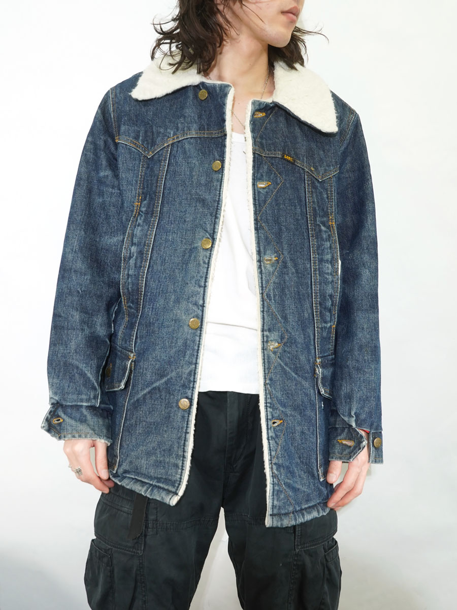 70'S LEE STORM RIDER DENIM BOA JACKET (APPROX. 36) | NEW ITEM