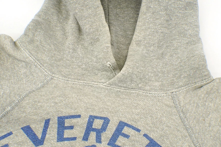 60'S SPORTSWEAR ''EVERETT BULLDOGS'' WATER PRINT HOODED SWEAT SHIRT  (APPROX.MEDIUM)