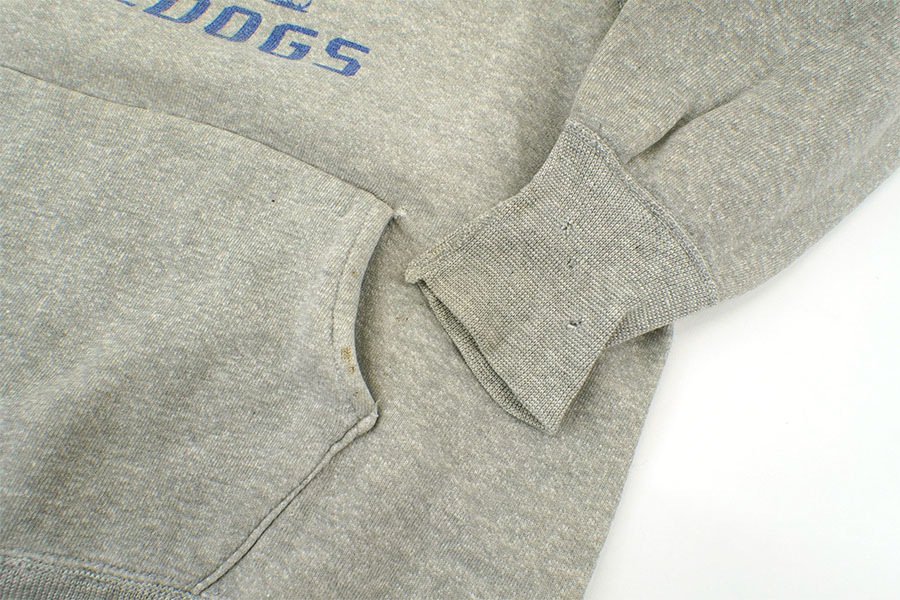 60'S SPORTSWEAR ''EVERETT BULLDOGS'' WATER PRINT HOODED SWEAT SHIRT  (APPROX.MEDIUM)