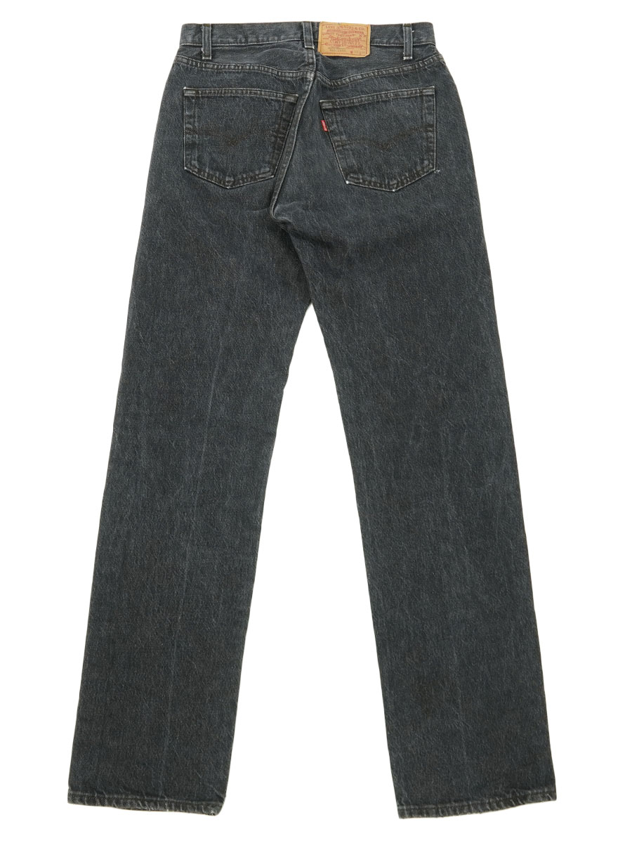80's Levi's 501 内股シングル 先染めブラック デニムパンツ 表記